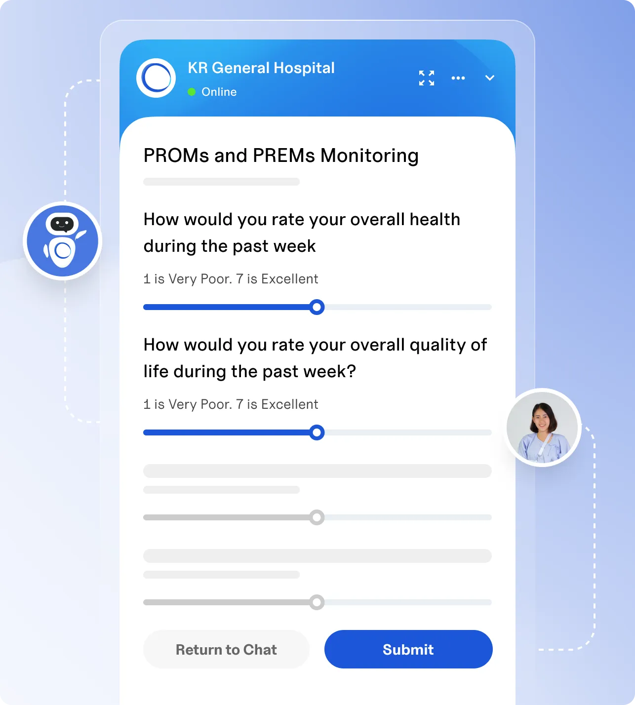 The healthcare monitoring feature of Rezonate
