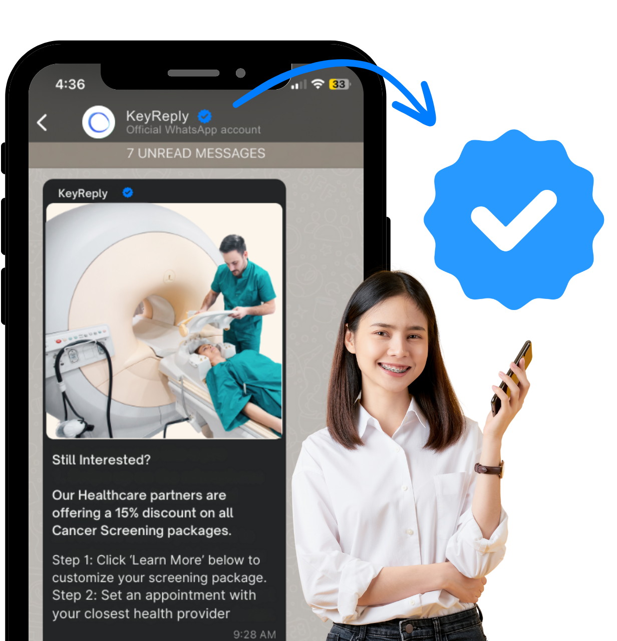 Whatsapp's Blue Badge is a hallmark of verification on WhatsApp Business accounts. 